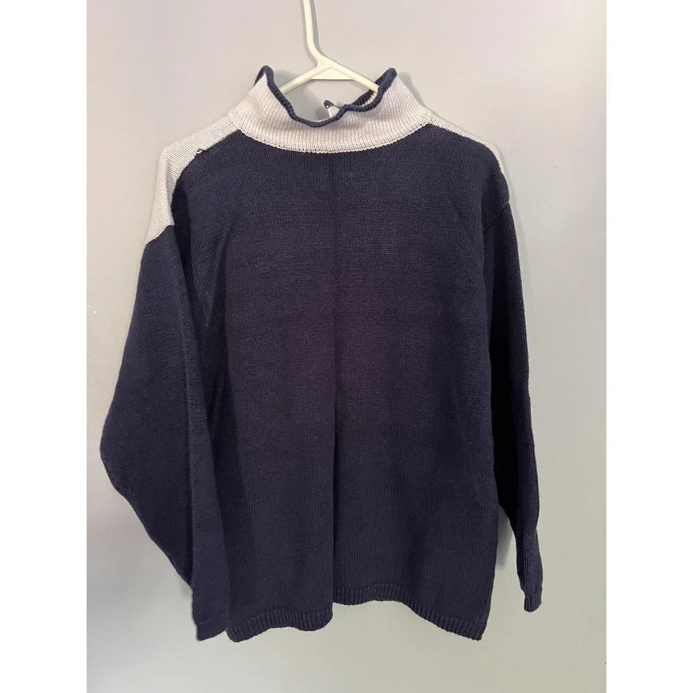 Vintage London Fog Sweater‎ Mens Large Nautical Flags Pullover Knit 90s